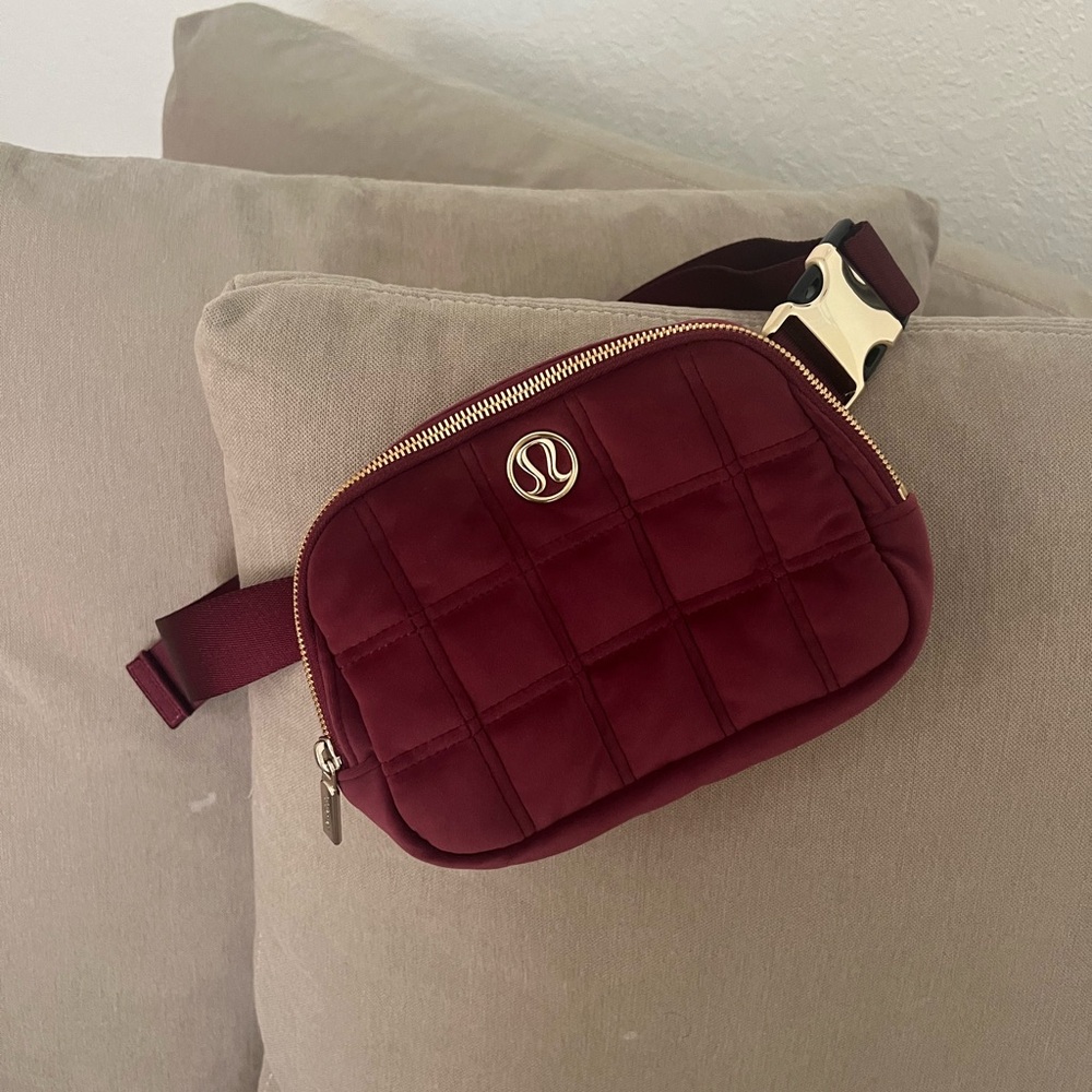 lululemon athletica Burgundy Quilted Crossbody Bag